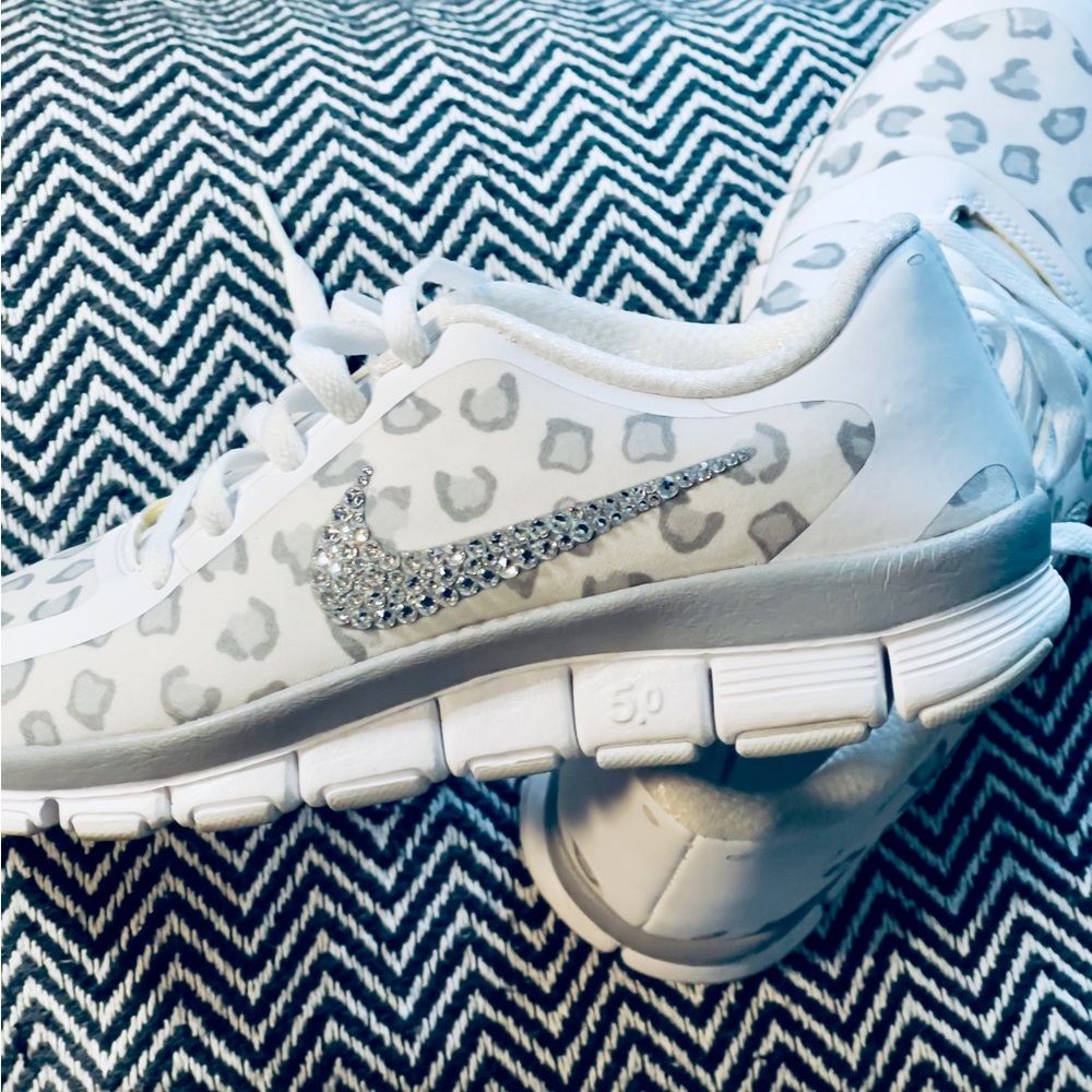 Nikes. Custom made with Swarovski crystals.